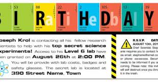 Science Birthday Invite Printable Happy Birthday Writing Science Birthday Scientist Invitations