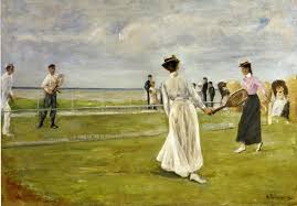 Tennis Game By The Sea Max Liebermann 1901 Tennis Games Art Female Art