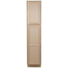 One of the most popular uses for utility cabinets is as a pantry cabinet in your kitchen. Project Source 18 In W X 84 In H X 23 75 In D Natural Unfinished Door Pantry Stock Cabinet In The Stock Kitchen Cabinets Department At Lowes Com