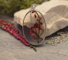 Maybe you would like to learn more about one of these? Real Flower Necklace Flower Resin Pendant Pressed Flower Etsy