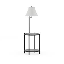 Illuminate your space with a selection of stylish floor lamps! Mainstays Transitional Glass End Table Floor Lamp Matte Black Walmart Com Walmart Com