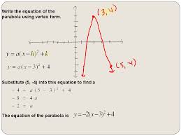 Given below are the required set of formulae which will help us tackle the problem. Objective To Us The Vertex Form Of A Quadratic Equation 5 3 Transforming Parabolas Ppt Download