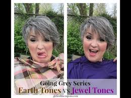 If you're not sure you're ready to commit to gray hair permanently, perhaps you can test the waters for a day. Going Grey Series What Colors Should I Wear With Silver Hair Youtube