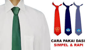 Cara ini pun paling mudah memasangkannya. Cara Mudah Pasang Dasi Sd Smp Sma Perkantoran Youtube