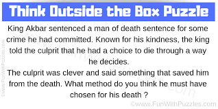 We did not find results for: Think Outside The Box Puzzle With Solution
