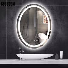 New season, new arrivals · free design services · room inspirations China Oval Shape Bath Vanity Led Light Makeup Mirror With Touch Sensor China Led Makeup Mirror And Illuminated Mirror Price