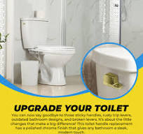 Alavanca de descarga para vaso sanitário com suporte lateral universal -  Alças de vaso sanitário duráveis modernas e laterais - Também substitui a  ...