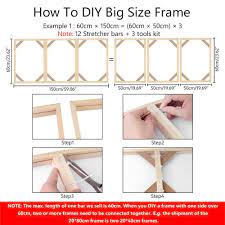 Apply a little wood glue and clean up the access. Wood Frame For Canvas Oil Painting Diamond Painting Wood Diy Wooden Stretcher Big Size Picture Inner Frame Wall Art Supplies Frame Aliexpress