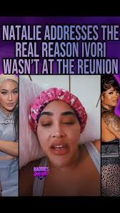 Natalie went live making it clear she had nothing to do with Ivori not  showing up to the reunion. She says she’s not the one hopping