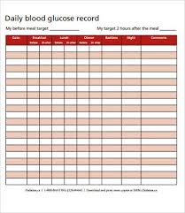 Blood Glucose Chart 8 Free Pdf Documents Download Free