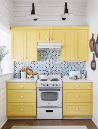 Bm hale navy via renovated faith 27 Of The Best Paint Colors For Small Spaces Small Kitchen Decor Small Kitchen Colors Yellow Kitchen Designs