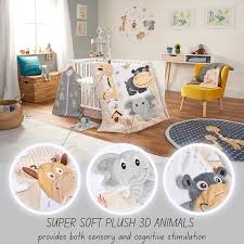 Check spelling or type a new query. Buy Oberlux Crib Bedding Set For Boys And Girls 8 Piece Baby Nursery Bedding Crib Set Jungle Animal Safari Theme Gray Tan White Online In Indonesia B086sgvrlk