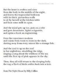 The Night House Billy Collins Poetry Words Words Pretty Words