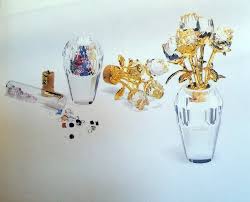 Swarovski crystal temptations flower vase & flowers. Swarovski Secrets Crystal Memories Spring Flower Vase W Jewels Ebay Crystal Figurines Crystals Swarovski