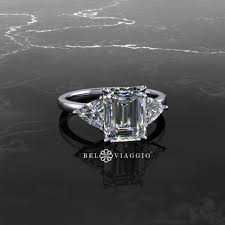 2.4 ct emerald moissanite drop halo bridal set. Pin On Moissanite Rings