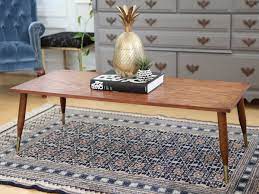 Get it as soon as thu, aug 19. Vintage Mid Century Modern Coffee Table With Brass Legs From Canada No Shopgoldenpineapple