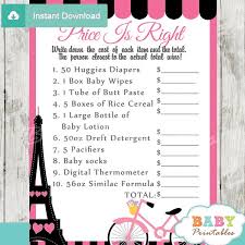 Pink Paris Eiffel Tower Baby Shower Games D222 Baby Printables Eiffel Tower Baby Shower Baby Shower Games Printable Baby Shower Games