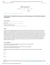 Strata titles act 1985 act 318. Pdf The Potential Of Waqf For Maintenance And Management Of Stratified Properties In Malaysia Iium Law Journal The Potential Of Waqf For Maintenance And Management Of Stratified Properties In Malaysia