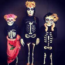 Day Of The Dead Dancers Themed Halloween Costumes Halloween Costumes For Kids Diy Costumes Kids