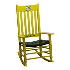 Hinkle Chair Company Set Of 1 Hinkle Nascar Rockers Yellow Black Rocking Chair 850n Mk Rocking Chair Yellow Black Chair