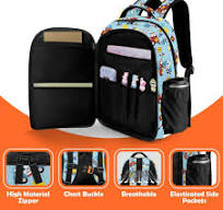 Amazon.com: Artiglow Mochila infantil para niños, juego de mochila ligera  con lonchera y estuche para lápices, 3 piezas, bonita mochila escolar de ...