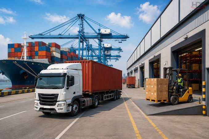 Vận chuyển container hàng xuất nhập khẩu từ cảng về kho - HDG Logistics