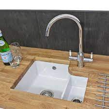 Undermount ceramic kitchen sinks ukfcu online access. Reginox Tuscany 1 5 Bowl White Ceramic Undermount Kitchen Sink