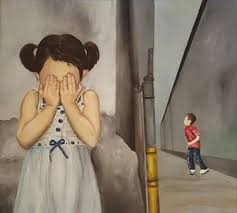 Hide And Seek Painting Children Photography Couple Illustration Human Art