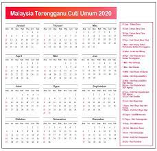 Ketahui kalendar cuti umum di sarawak untuk tahun 2021 dan mulakan perancangan percutian anda. Terengganu Cuti Umum Kalendar 2020