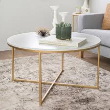 Faux Marble 36 Coffee Table With Gold X Base Pier 1 Imports Faux Marble Coffee Table Marble Tables Living Room Gold Coffee Table