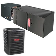 Air conditioner covers, available at most hardware stores, are designed to protect an outdoor air conditioning unit from the elements during the fall and winter months when it's not running. 2 5 Ton Goodman 14 Seer Central Air Conditioner 80 000 Btu 80 Efficiency Gas Furnace Horizontal