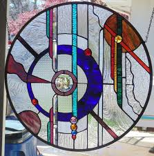 For hanging art height, think of groupings as a single, whole piece. Colorful Abstract Stained Glass Window Hanging Stained Glass Window Hanging Stained Glass Windows Stained Glass