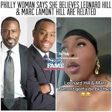 Philly Woman says she believes Marc Lamont Hill and Leonard Hill favor each  other so much that they must be related…They are actually brothers…Do they  look alike to yall ❓🤔🧐 #PhillyFAMETV📺