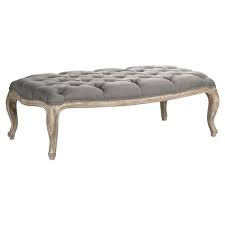 They both can offer storage, function as tables, and serve as a central focal point and spot for decor. Manon French Country Grey Linen Tufted Rectangular Brown Wood Coffee Table Ottoman 51 W 60 W Kathy Kuo Home