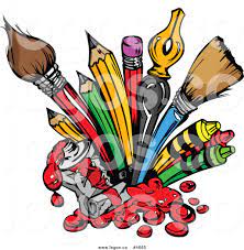 Royalty Free Vector Logo Of A Messy Red Tube Of Paint And Art Art Supplies Clipart Graffiti Drawing Art