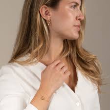 AVA WHITE TOPAZ GOLDEN EARRING