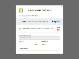 Payment Details Form Payment Credit Card Numbers Form