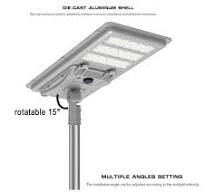 All in One 200 Watt Solar Street Light LED with Motion Sensor, Integrated  Solar Panel IP66 with Inbuilt Battery - Rural Courtyard Roadway Lighting -  ...