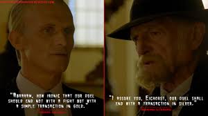 Thomas Eichorst: Abraham, how ironic that our duel should end not with a  fight but with a simple transaction in gold. Abraham Setrakian: I assure  you, Eichorst, our duel shall end with