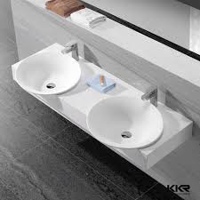 solid surface bathroom sinks with two