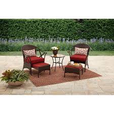 Mainstays Skylar Glen 5 Piece Outdoor Chat Set Teal Walmart Com Patio Decor Outdoor Furniture Sets Outdoor Patio Decor