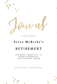 Minimal Confetti Retirement Farewell Party Invitation Template Free Greetings Island Party Invite Template Party Invitations Printable Dinner Party Invitations