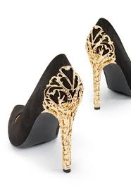 Black And Gold Pumps Sarina Metallic Heel Pump Shoedazzle Embellished Heels Gold And Black Heels Stiletto Heels