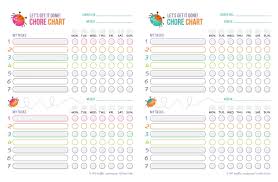 13 Qualified Blank Chore Chart For Kids Printable