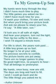 Poem For My Son On His Birthday 35f3621c64871f059a474e9d834ca960 Jpg 236 354 Son Poems My Son Quotes Son Quotes From Mom
