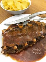 Receta de costillas de cerdo al horno en vídeo. Costillas De Cerdo A La Miel Receta De Divina Cocina