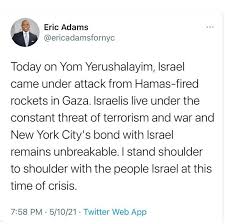 (jeenah moon / getty images) by signing up, you confirm that you. Jacob Kornbluh On Twitter Ericadamsfornyc Just Deleted A Tweet In Support Of Israel Amid Rocket Fire From Gaza
