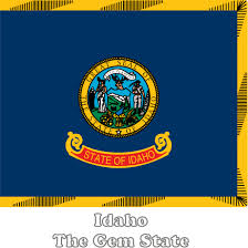 Color the picture below using your imagination and have fun! Large Horizontal Printable Idaho State Flag From Netstate Com