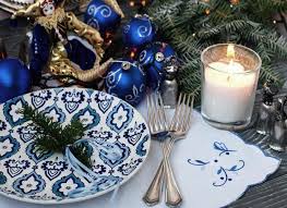 Check spelling or type a new query. Indigo Blue Christmas Colors Table Decorations And Setting Ideas