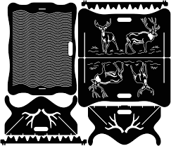 Fire Pit Collapsible Deers Scene Feuerkorb Grill Bauen Feuerstelle
